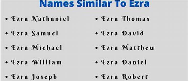 Names similar to ezra